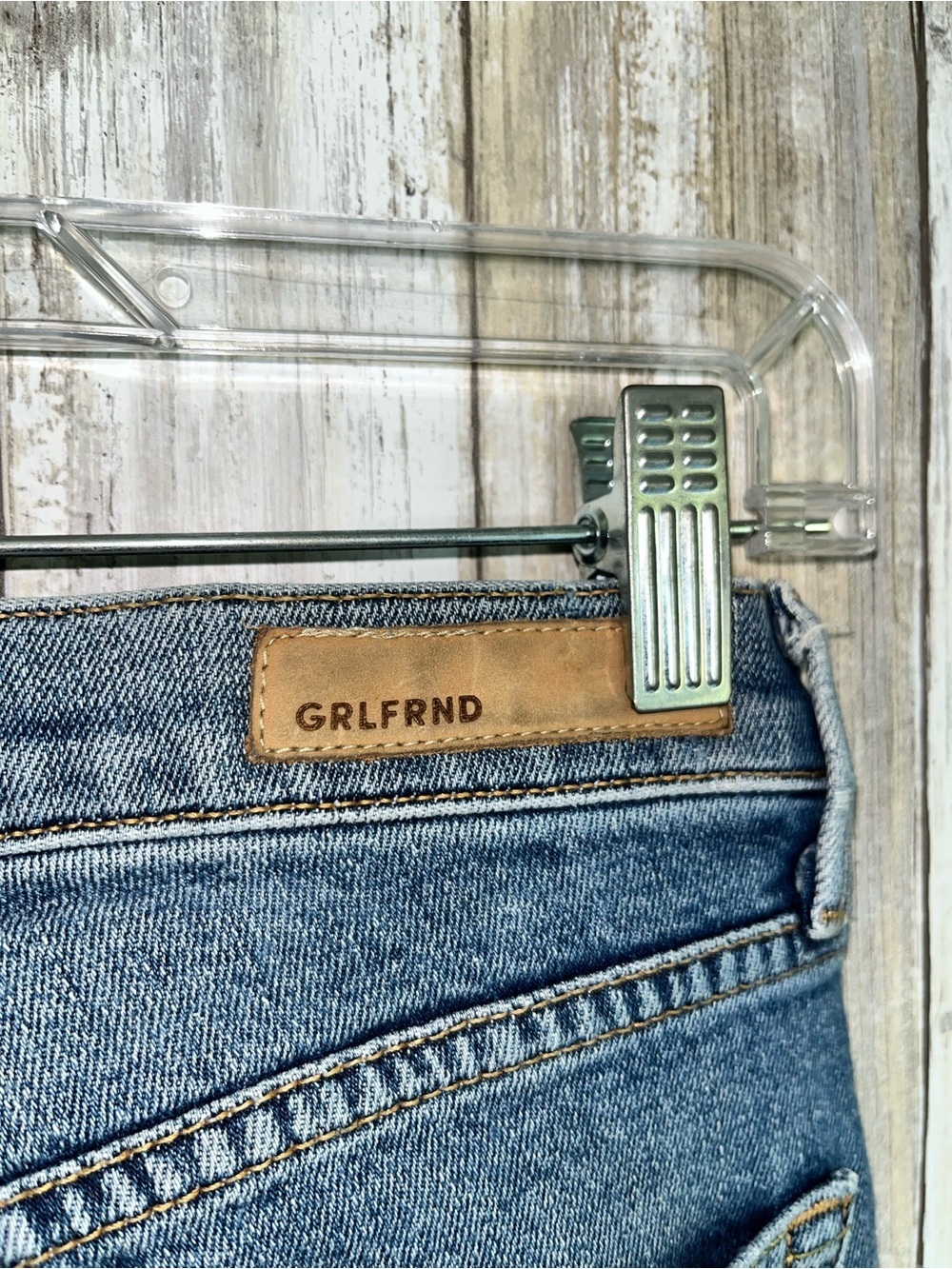 GRLFRND Naomi High Rise 26 Distressed Straight Crop Revolve I Will Survive Wash - Picture 9 of 9